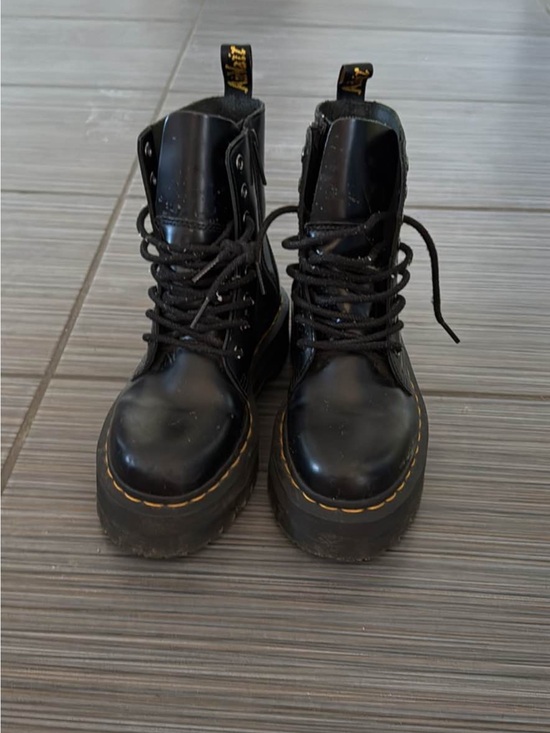 Dr. Martens Shoes - Dr. Martens Black Jadon Lace-Up Platform Boots